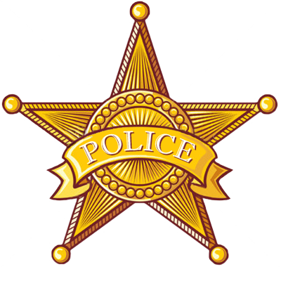 A badge recognizing police service